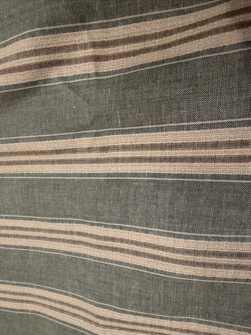 Vintage Linen Type Fabric with Stripes